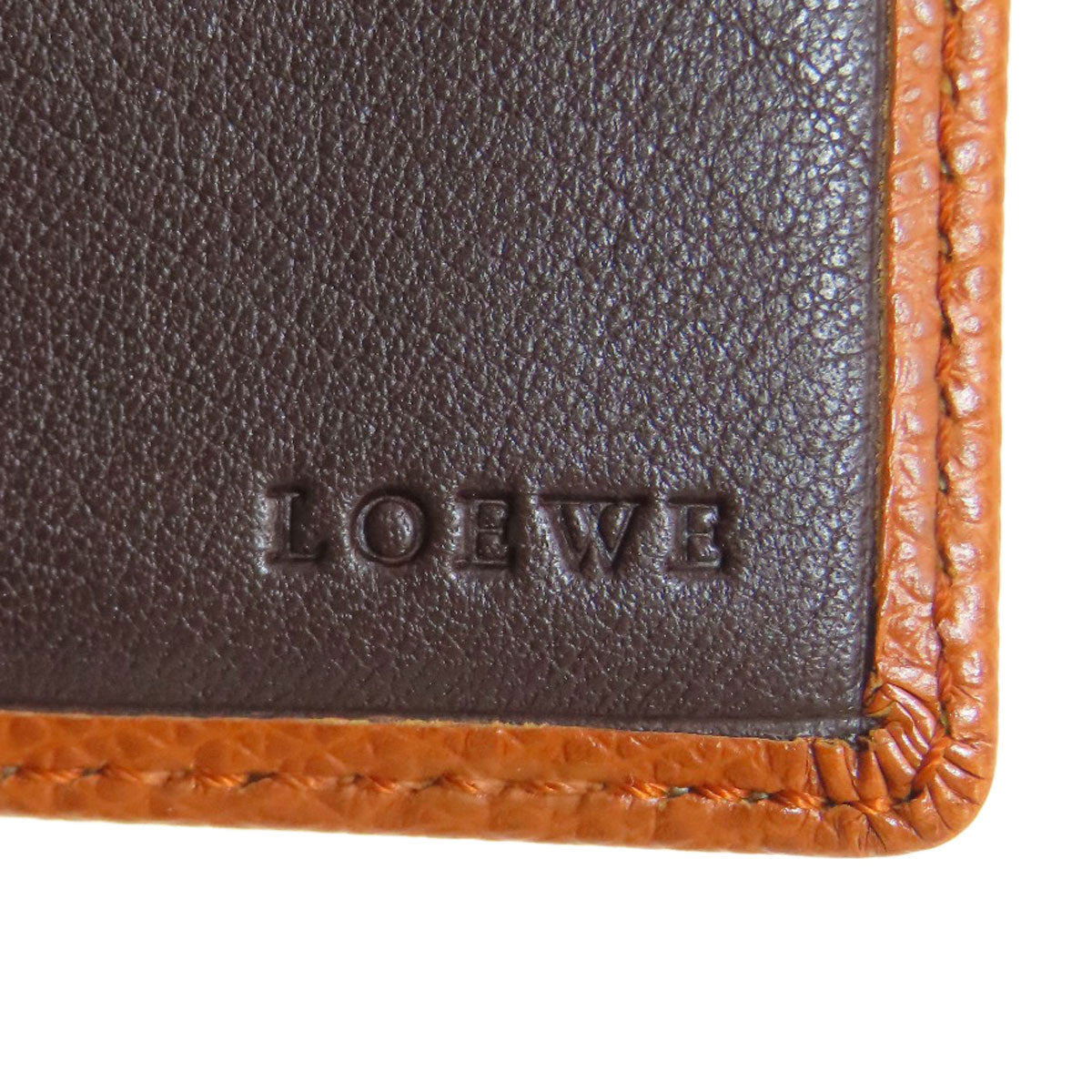 LOEWE anagram Bifold Wallet with Coin Pocket Leather Ladies [Used]