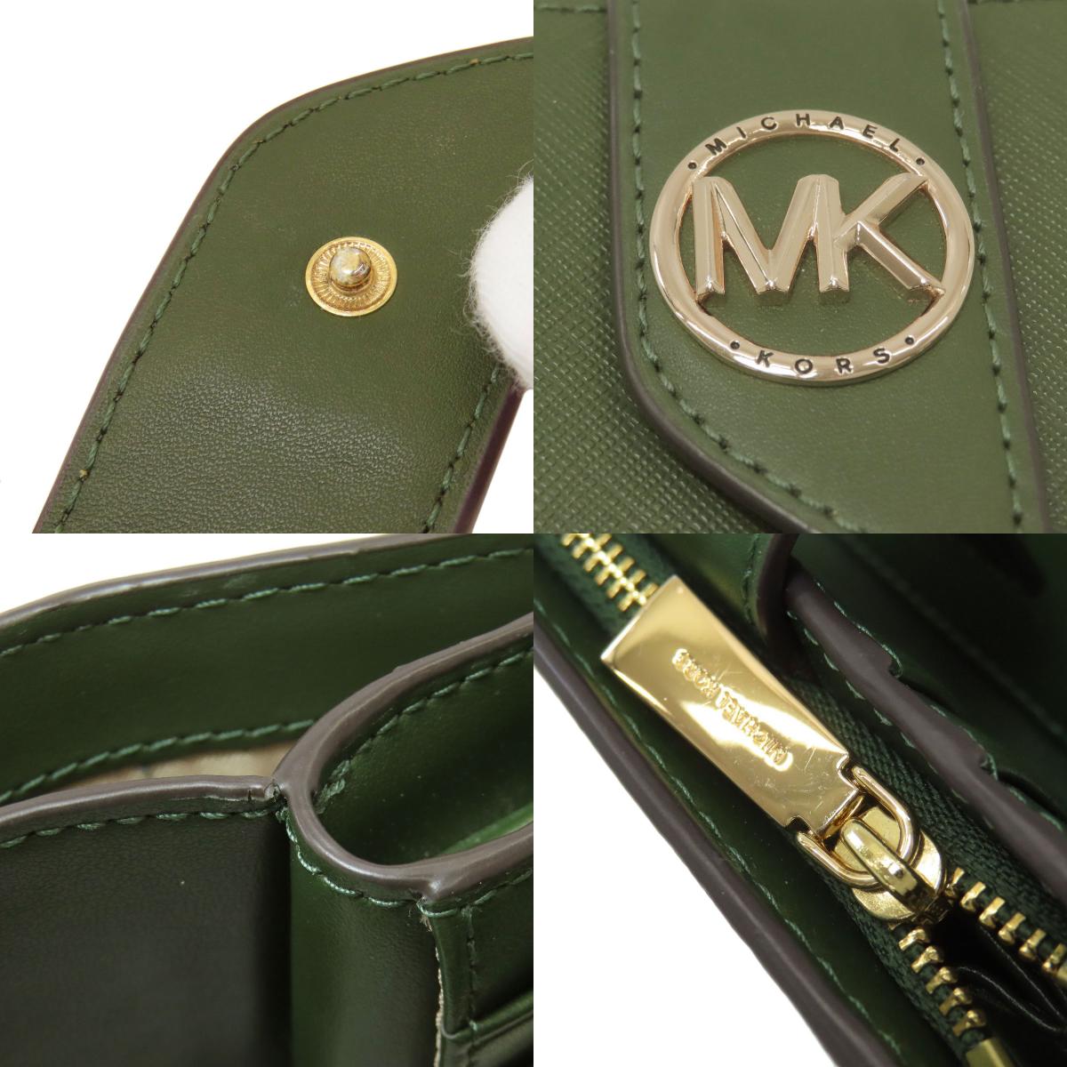 Michael Kors logo Bifold Wallet with Coin Pocket Leather Ladies [Used]