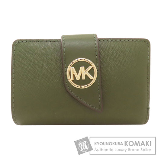 Michael Kors logo Bifold Wallet with Coin Pocket Leather Ladies [Used]