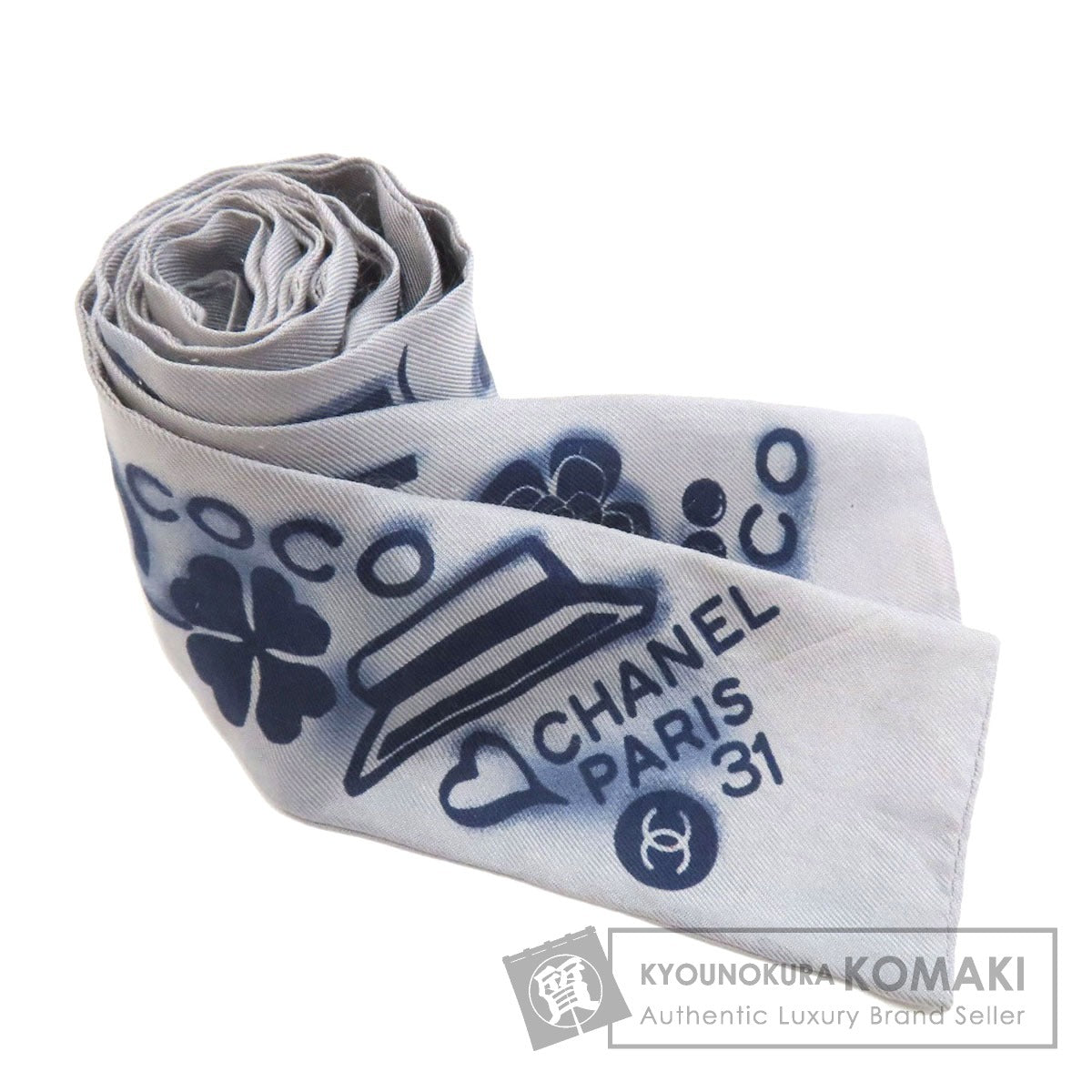 CHANEL COCO Mark Scarf Silk Ladies [Used]