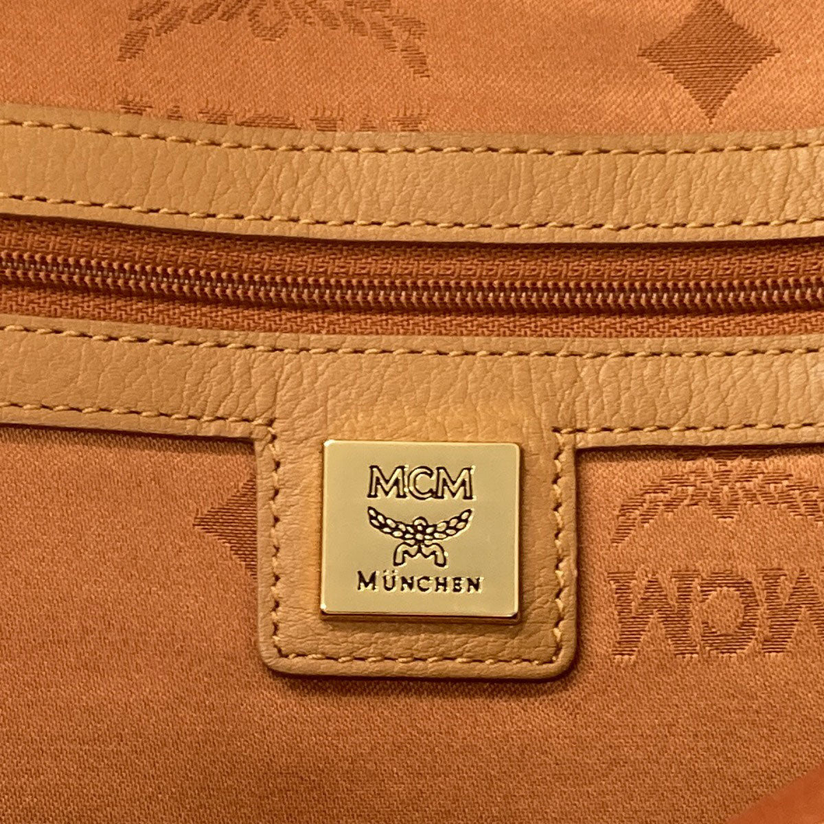 MCM logo Backpack Â· Daypack PVC Ladies [Used]