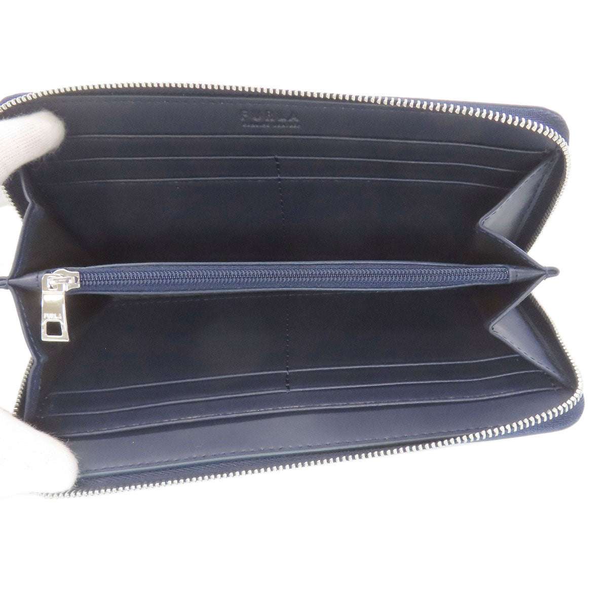 Furla アーチロゴ Long wallet (with coin pocket) Leather Ladies [Used]