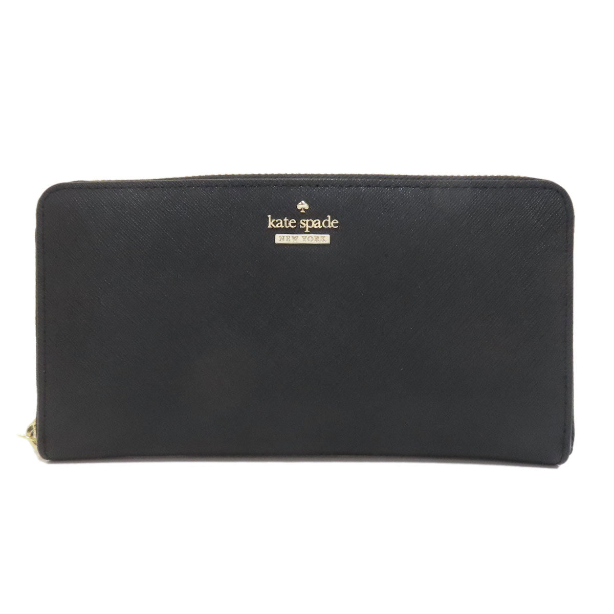 kate spade logo Long wallet (with coin pocket) Leather Ladies [Used]