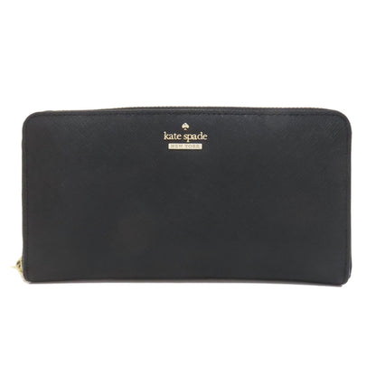 kate spade logo Long wallet (with coin pocket) Leather Ladies [Used]