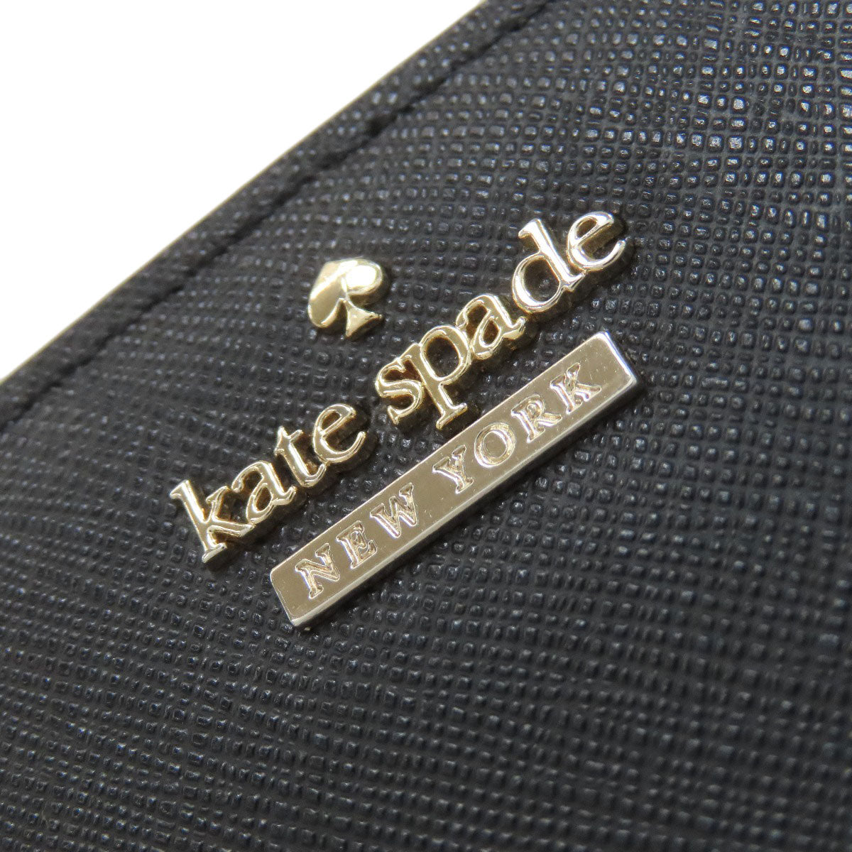 kate spade logo Long wallet (with coin pocket) Leather Ladies [Used]