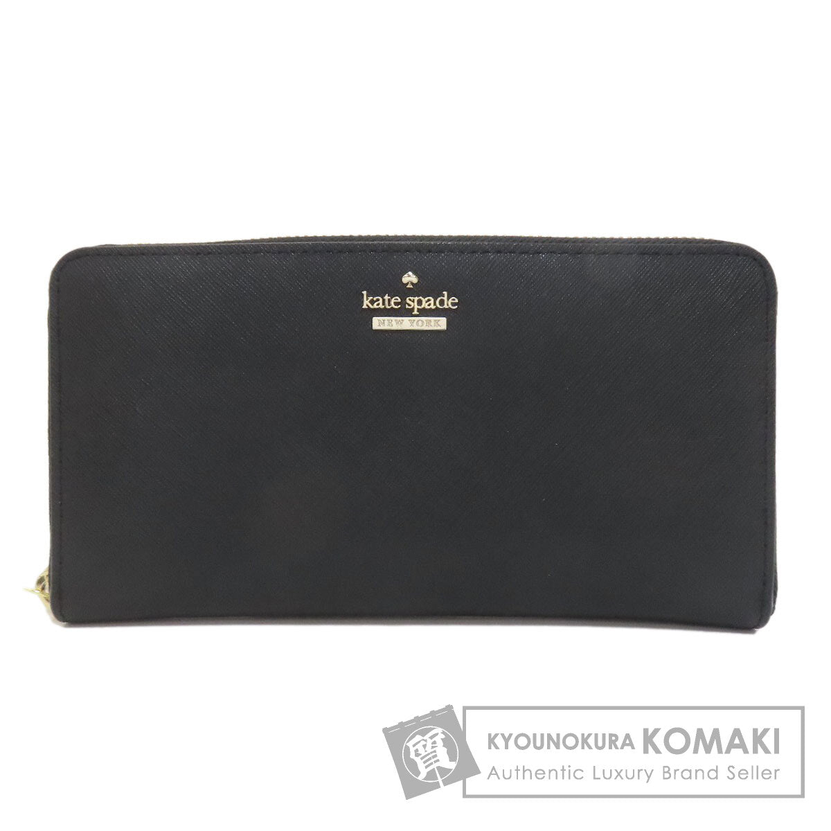 kate spade logo Long wallet (with coin pocket) Leather Ladies [Used]