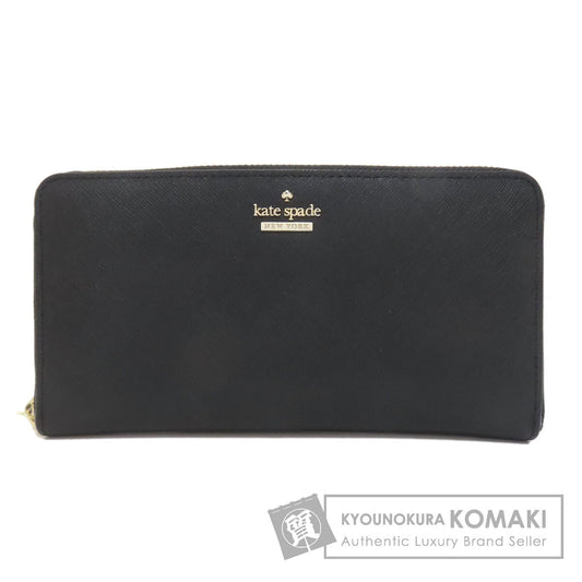 kate spade logo Long wallet (with coin pocket) Leather Ladies [Used]