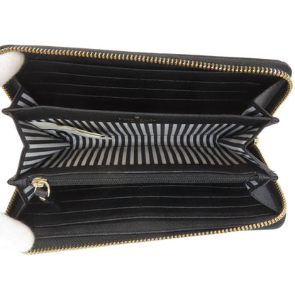 kate spade logo Long wallet (with coin pocket) Leather Ladies [Used]