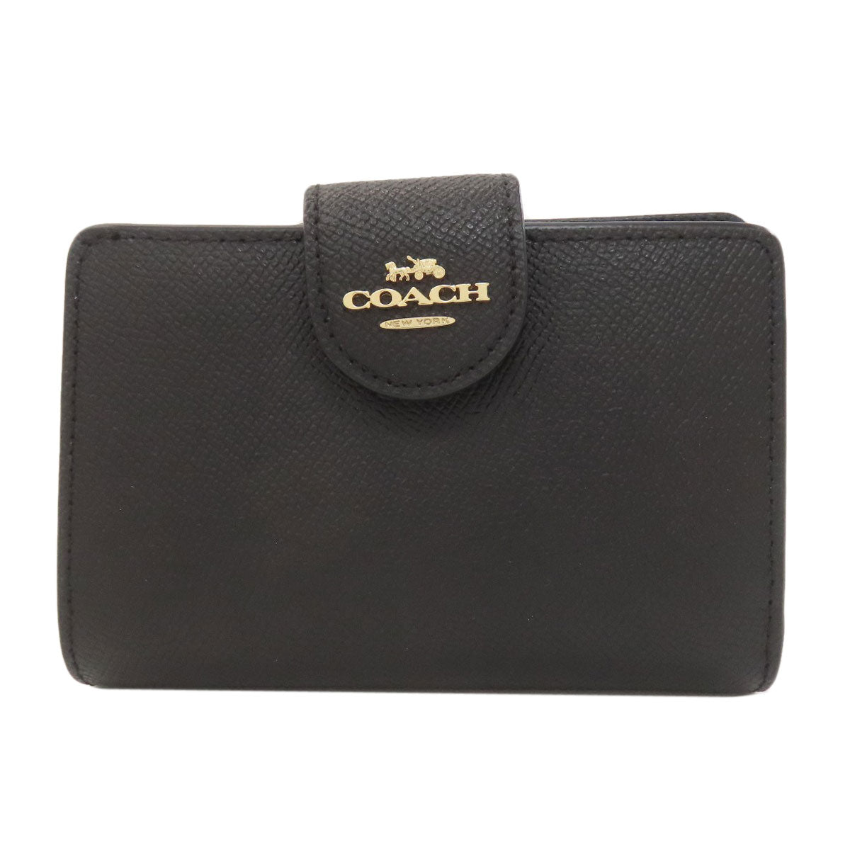 COACH 6390 logo Bifold Wallet with Coin Pocket Leather Ladies [Used]