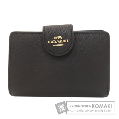 COACH 6390 logo Bifold Wallet with Coin Pocket Leather Ladies [Used]