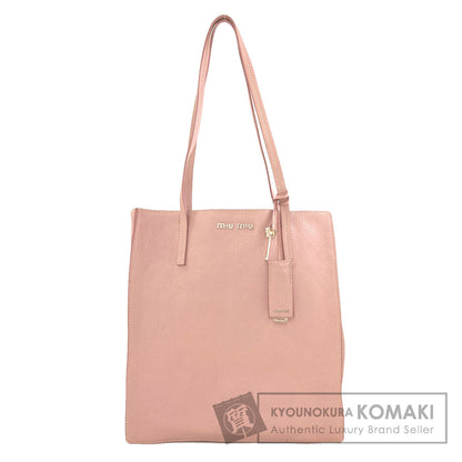 MIUMIU logo Tote Bag Leather Ladies [Used]