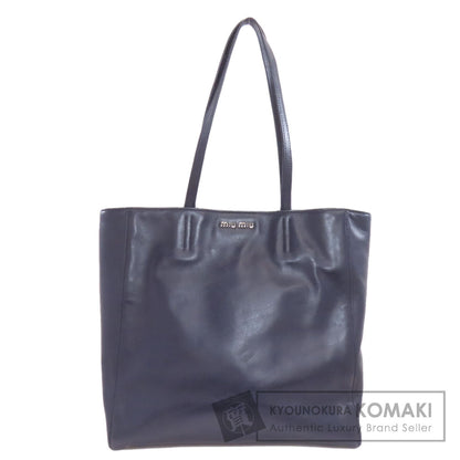 MIUMIU logo Tote Bag Leather Ladies [Used]