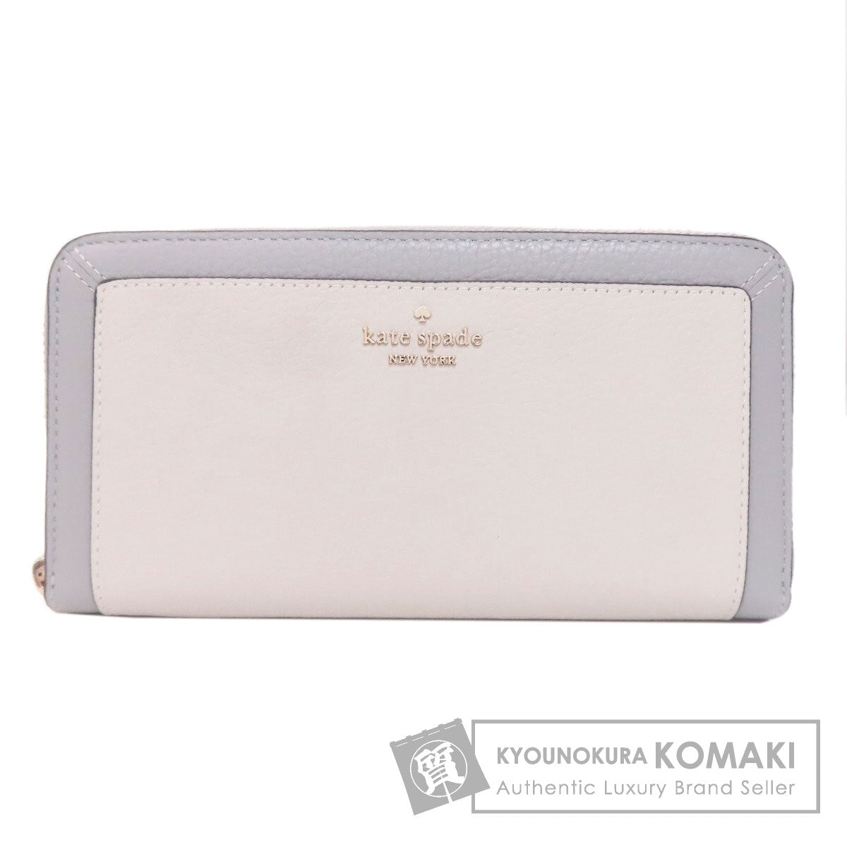 kate spade logo Long wallet (with coin pocket) Leather Ladies [Used]