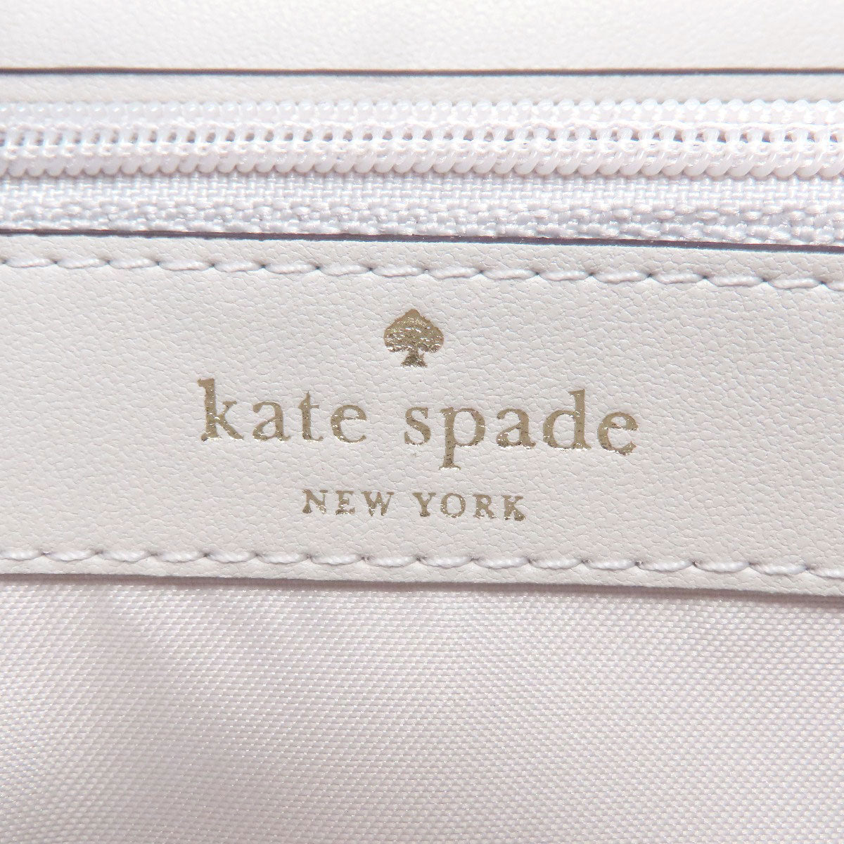 kate spade logo Long wallet (with coin pocket) Leather Ladies [Used]