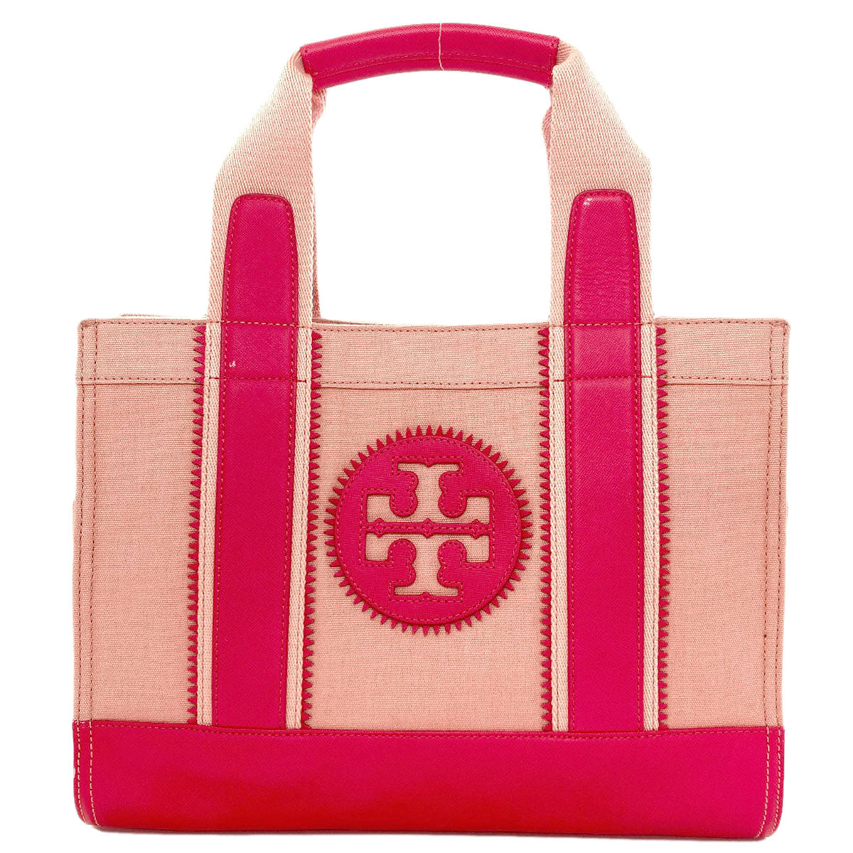 Tory Burch logo Handbag Canvas Ladies [Used]