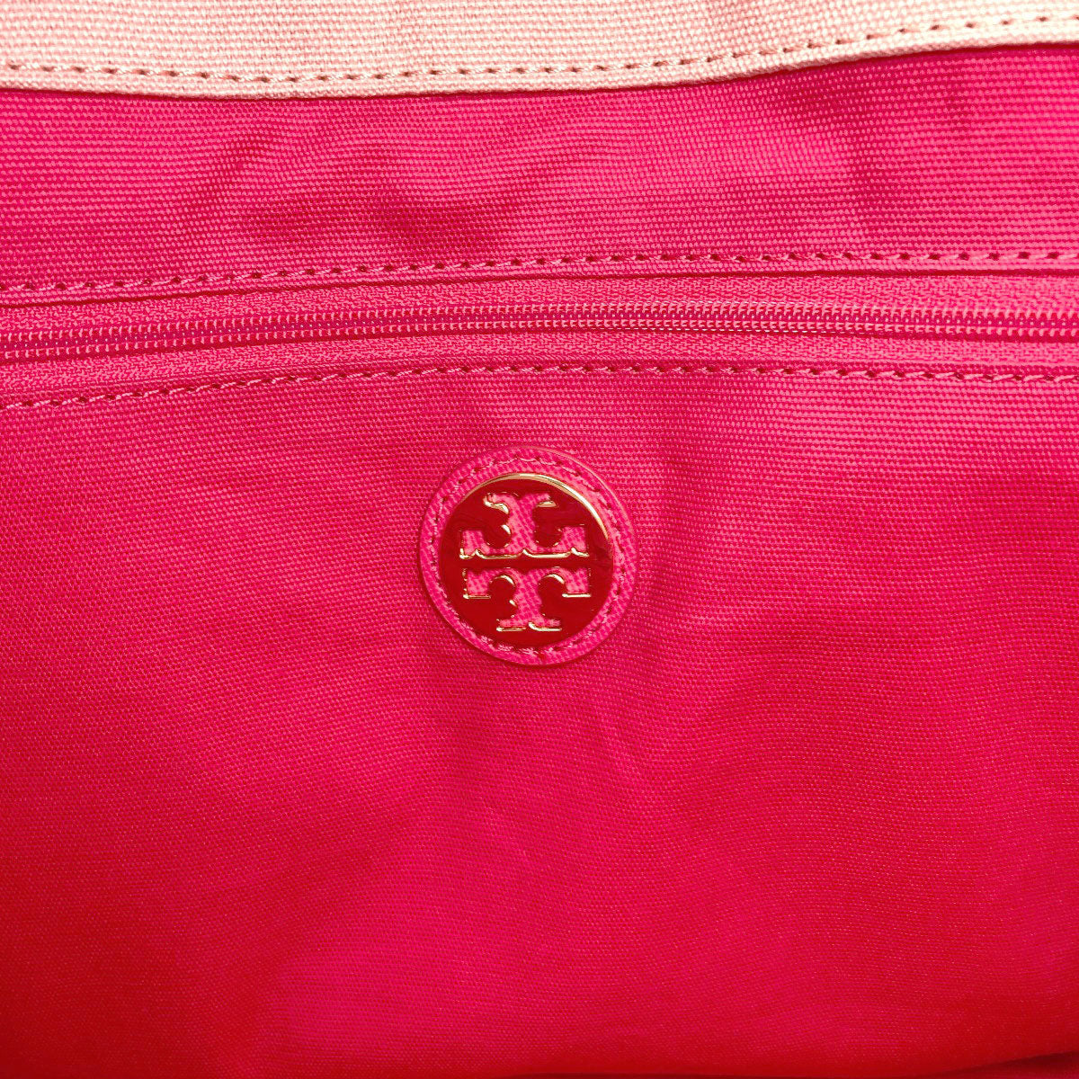 Tory Burch logo Handbag Canvas Ladies [Used]