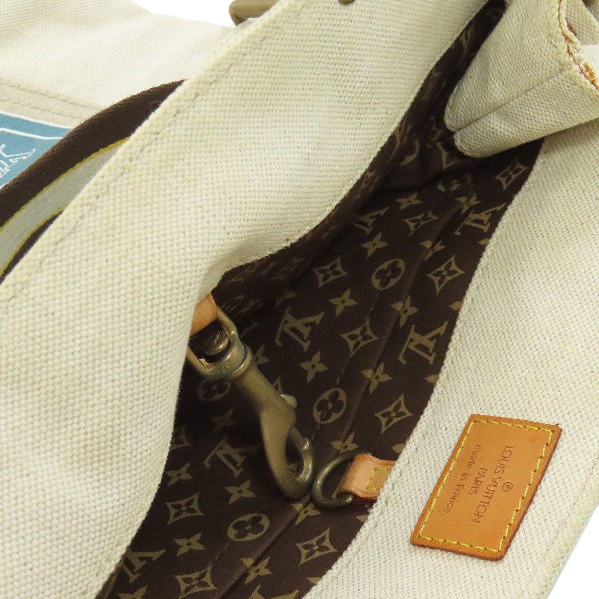 LOUIS VUITTON M95114 Cruise Line Globe Shopper MM Tote Bag Canvas Ladies [Used]