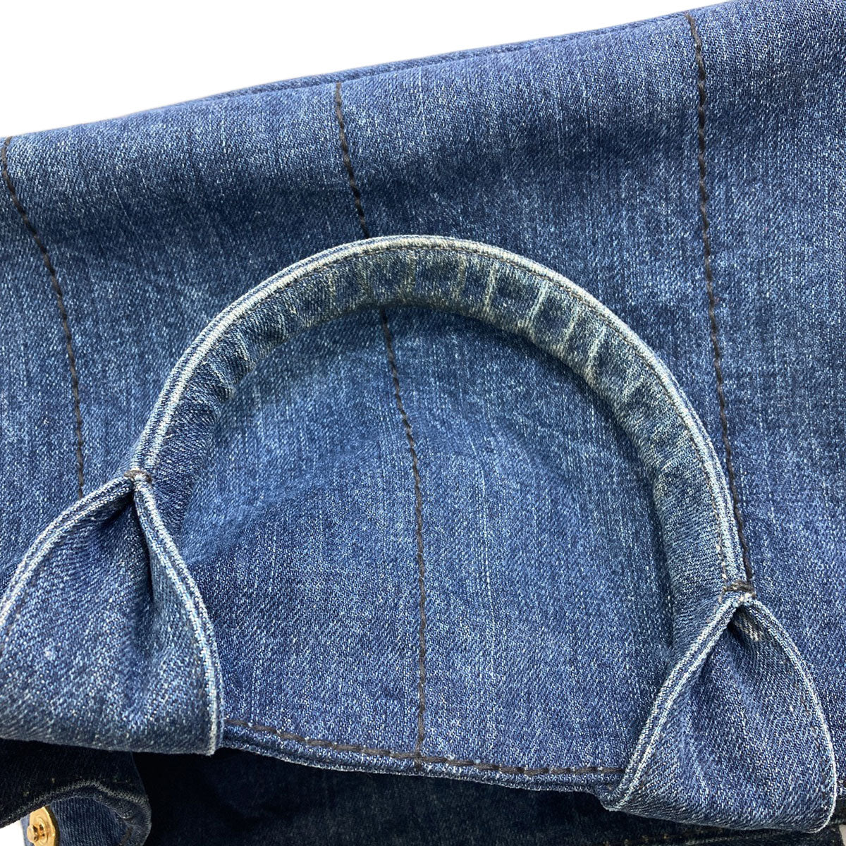 PRADA Canapa Tote Bag Denim Ladies [Used]