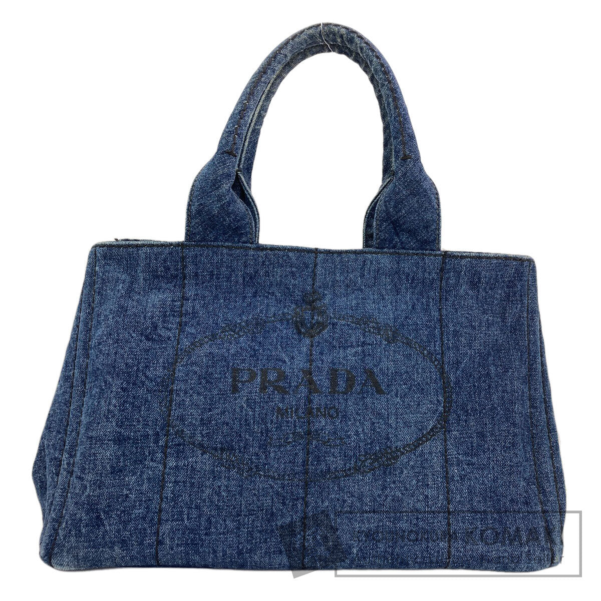 PRADA Canapa Tote Bag Denim Ladies [Used]