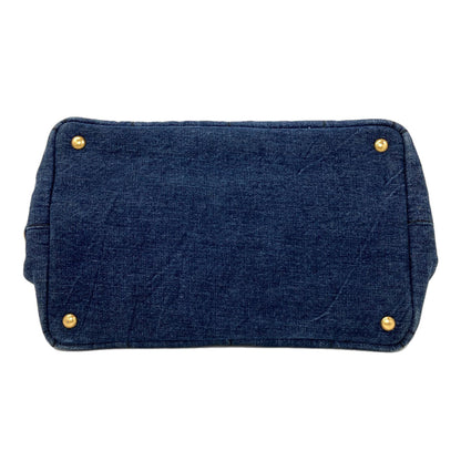 PRADA Canapa Tote Bag Denim Ladies [Used]