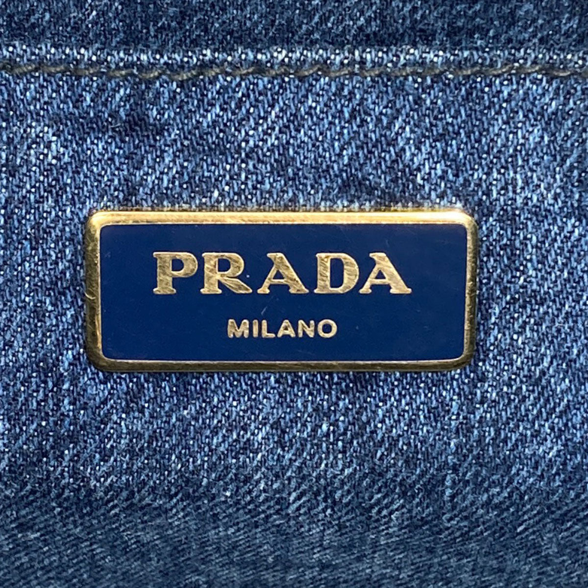 PRADA Canapa Tote Bag Denim Ladies [Used]