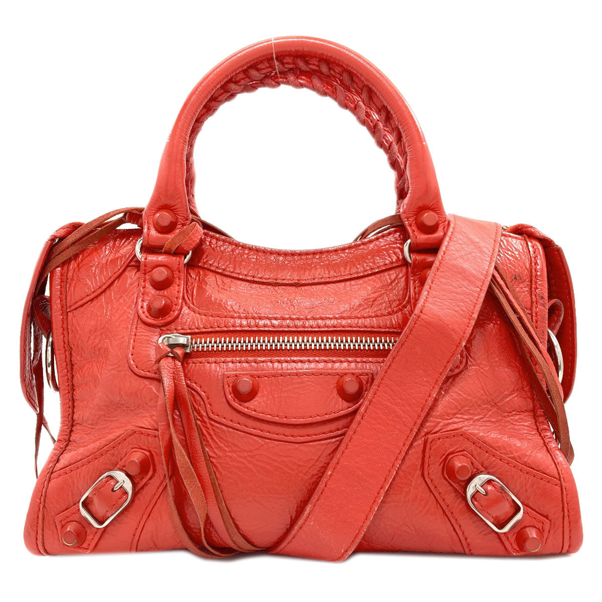 BALENCIAGA 300295 Classic Mini City 2WAY Handbag Calf Ladies [Used]