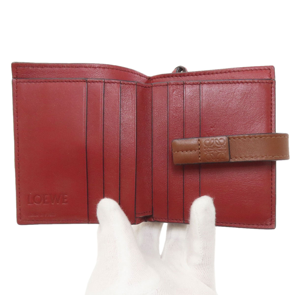 LOEWE Vertical wallet Bifold Wallet with Coin Pocket Leather Ladies [Used]