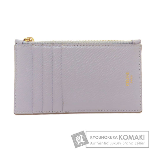 CELINE logo Card Case Leather Ladies [Used]