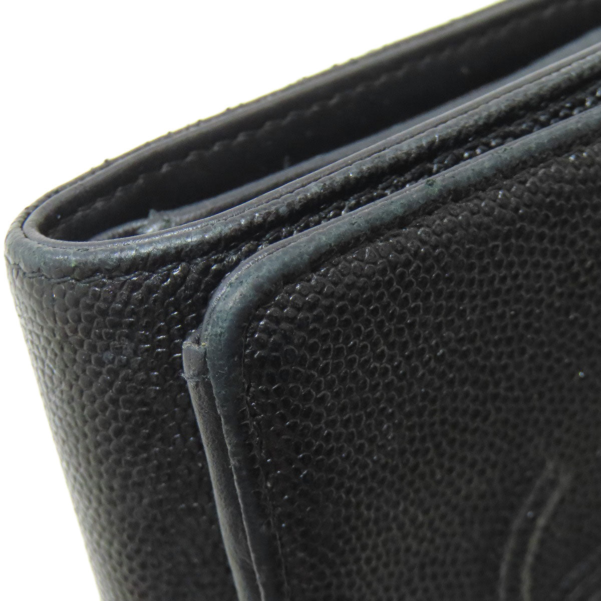 CHANEL Matelasse Tri-Fold Wallet Bifold Wallet with Coin Pocket Grained Calfskin Skin Ladies [Used]