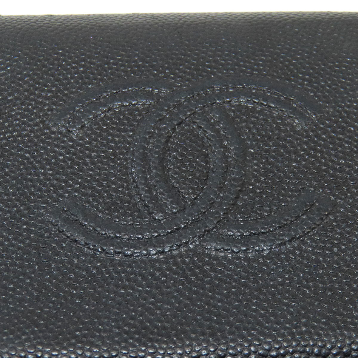 CHANEL Matelasse Tri-Fold Wallet Bifold Wallet with Coin Pocket Grained Calfskin Skin Ladies [Used]