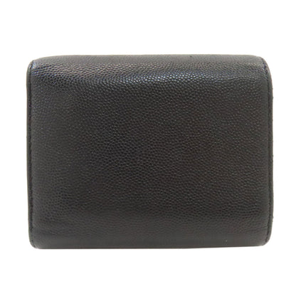 CHANEL Matelasse Tri-Fold Wallet Bifold Wallet with Coin Pocket Grained Calfskin Skin Ladies [Used]