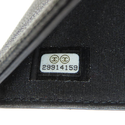 CHANEL Matelasse Tri-Fold Wallet Bifold Wallet with Coin Pocket Grained Calfskin Skin Ladies [Used]