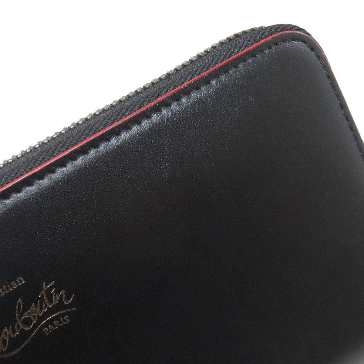 Christian Louboutin logo Long wallet (with coin pocket) Leather Ladies [Used]