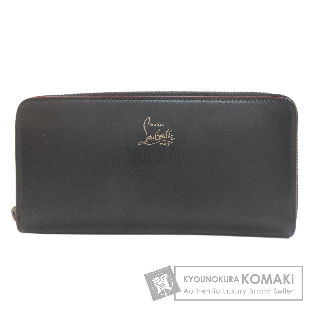 Christian Louboutin logo Long wallet (with coin pocket) Leather Ladies [Used]
