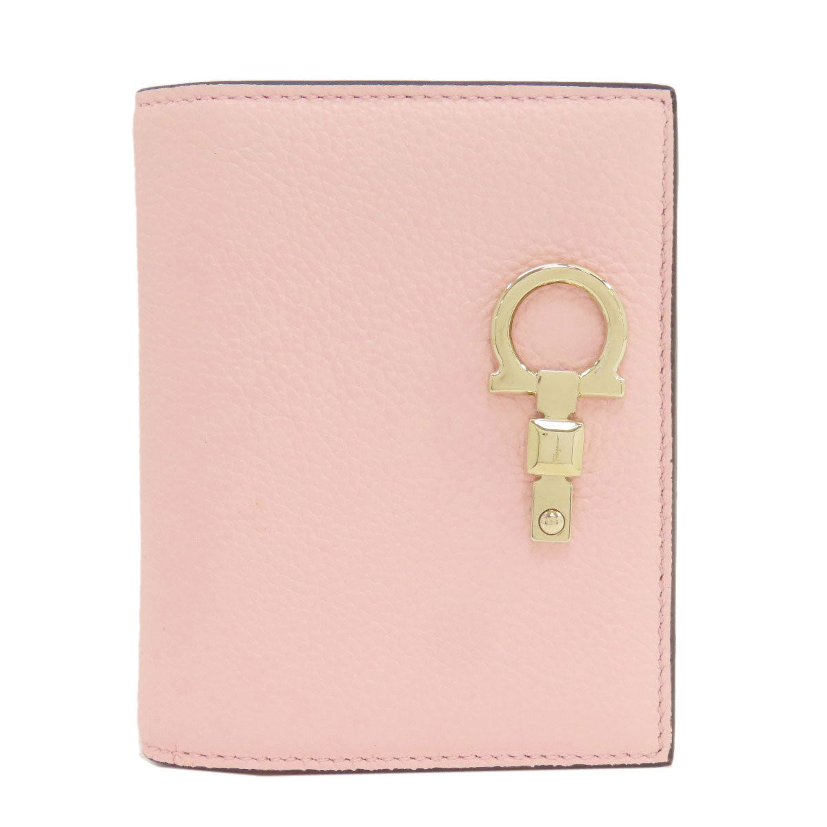 Salvatore Ferragamo GanciniHardware Bifold Wallet with Coin Pocket Leather Ladies [Used]