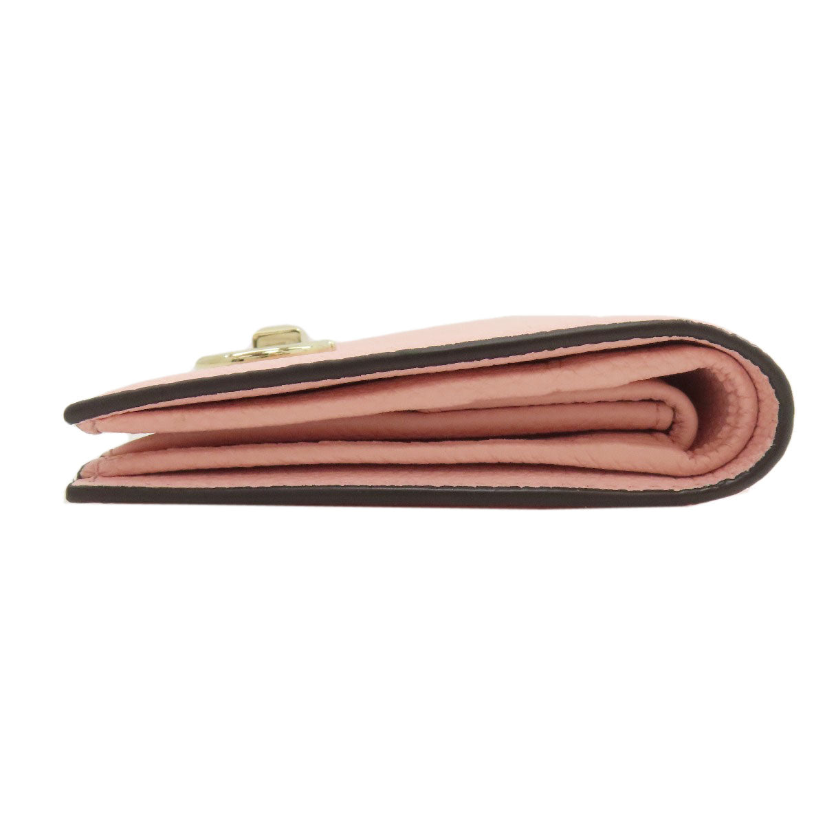 Salvatore Ferragamo GanciniHardware Bifold Wallet with Coin Pocket Leather Ladies [Used]