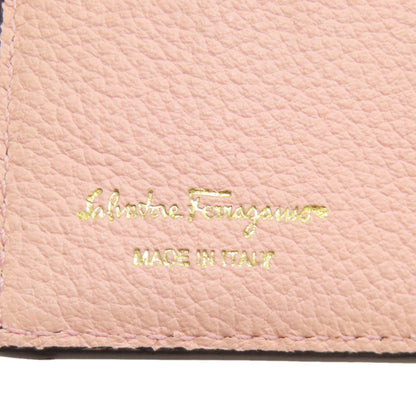 Salvatore Ferragamo GanciniHardware Bifold Wallet with Coin Pocket Leather Ladies [Used]