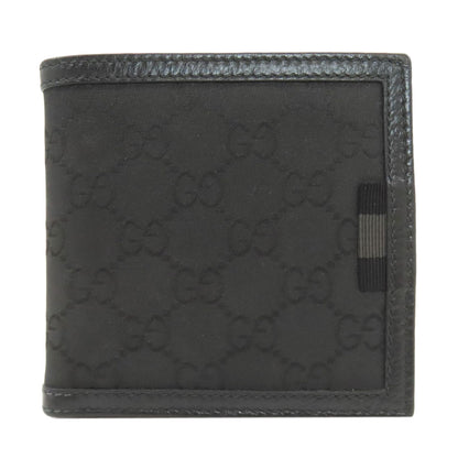 GUCCI 150413 Outlet GG Bifold Wallet with Coin Pocket Nylon Ladies [Used]