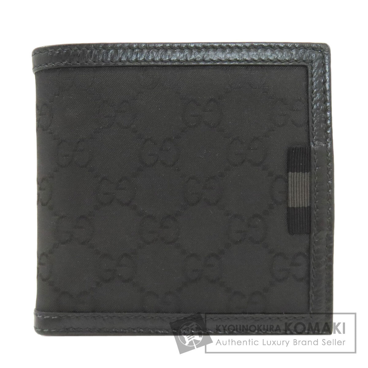 GUCCI 150413 Outlet GG Bifold Wallet with Coin Pocket Nylon Ladies [Used]