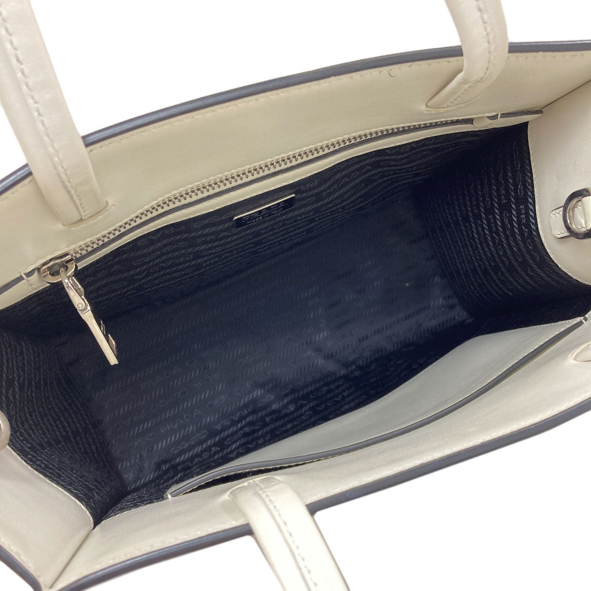 PRADA Embossed triangle 2WAY Handbag Calf Ladies [Used]