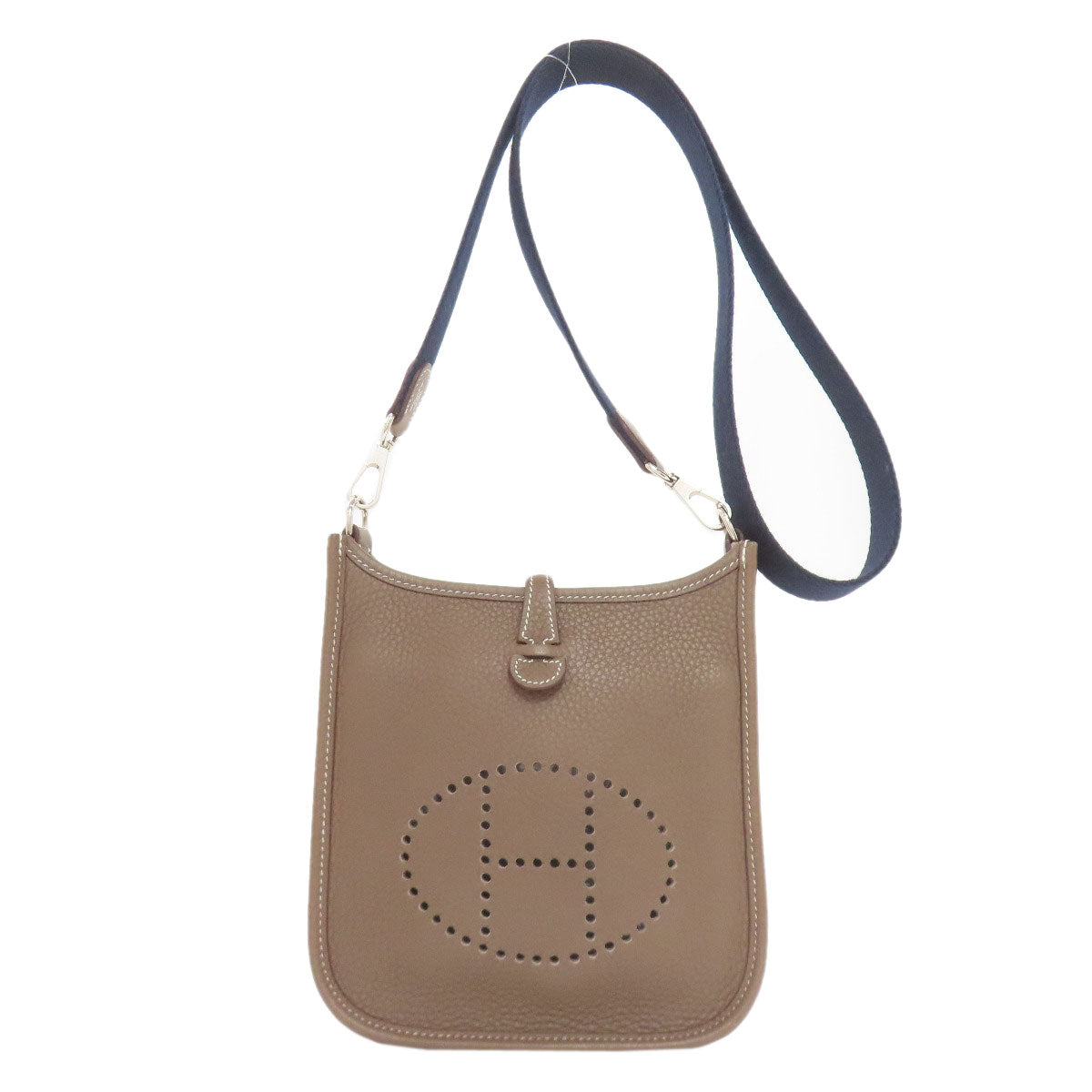 HERMES Evelyne TPM Etoupe SilverHardware Shoulder Bag Taurillon Clemence Ladies [Used]