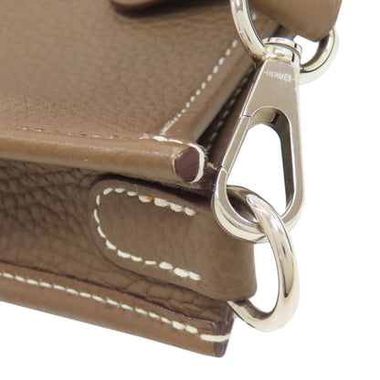 HERMES Evelyne TPM Etoupe SilverHardware Shoulder Bag Taurillon Clemence Ladies [Used]