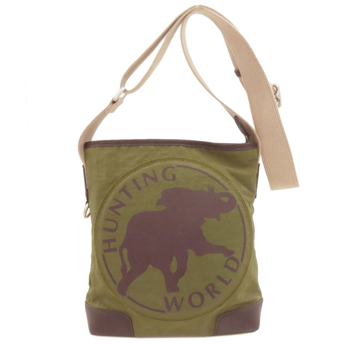HUNTING WORLD Logo motif Shoulder Bag Nylon Ladies [Used]