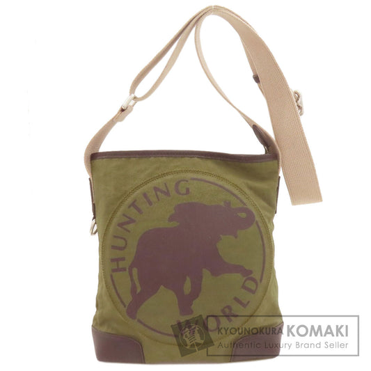 HUNTING WORLD Logo motif Shoulder Bag Nylon Ladies [Used]