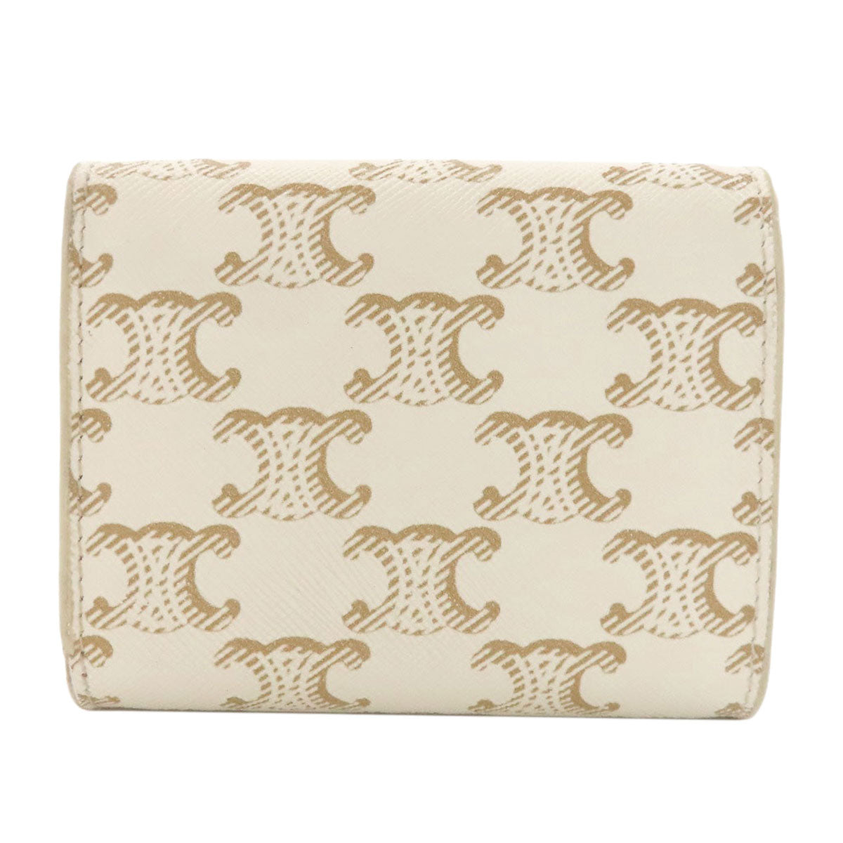CELINE Macadam pattern tri-fold wallet Bifold Wallet with Coin Pocket Leather Ladies [Used]