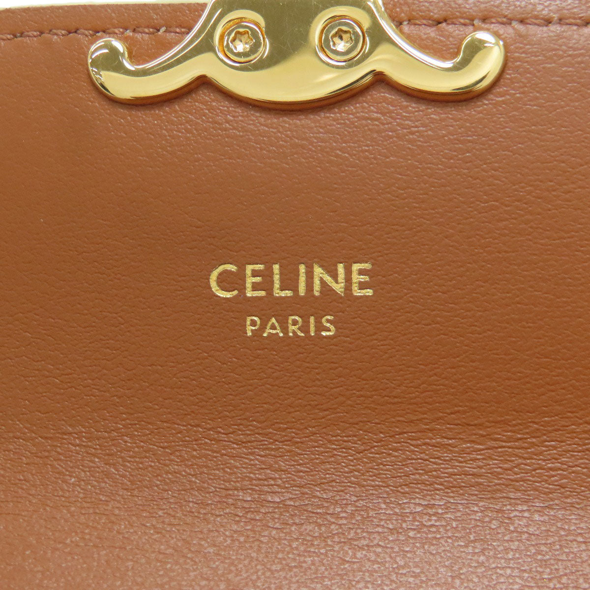 CELINE Macadam pattern tri-fold wallet Bifold Wallet with Coin Pocket Leather Ladies [Used]