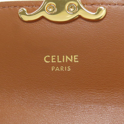 CELINE Macadam pattern tri-fold wallet Bifold Wallet with Coin Pocket Leather Ladies [Used]
