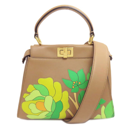 フェンディ ピーカブー ミニ フラワー 2WAY ハンドバッグ カーフ レディース 【中古】【FENDI】