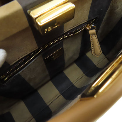 フェンディ ピーカブー ミニ フラワー 2WAY ハンドバッグ カーフ レディース 【中古】【FENDI】