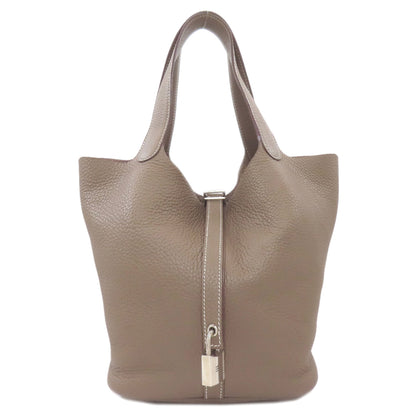 HERMES Picotin Lock MM Etoupe SilverHardware Handbag Taurillon Clemence Ladies [Used]